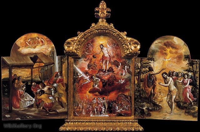 The Modena Triptych (front panels) - El Greco (Domenikos Theotokopoulos) The Modena Triptych (front panels) - El Greco (Domenikos Theotokopoulos)