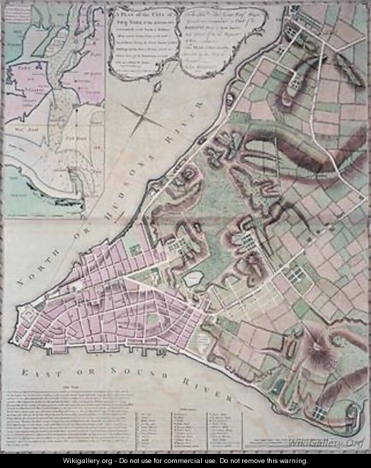 Plan of the city of New York and its environs to Greenwich surveyed 1775 - John Montresor