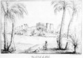 Island of Philae from Receuil des cartes et des vues du voyage en Amerique en Italie en Sicile et en Egypt 1816-21 - Edouard de Montule