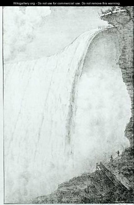 Niagara Falls from Recueil des cartes et des vues du voyage en Amerique en Italie en Sicile et en Egypt by de Montule 1821 - Edouard de Montule