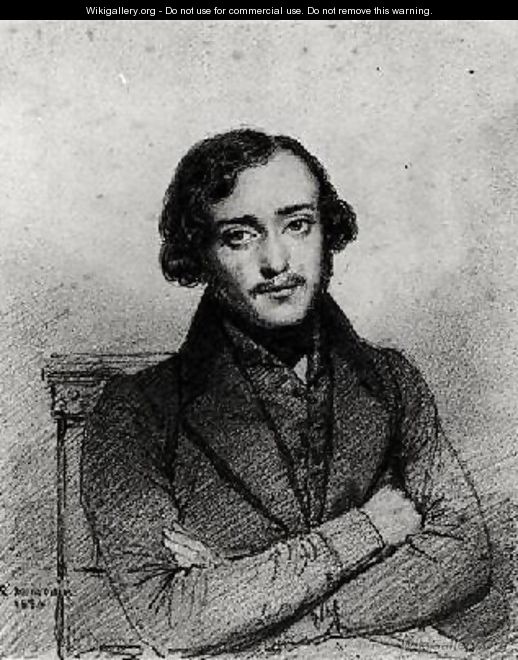Portrait of Eugene Emmanuel Viollet-le-Duc 1814-79 - Raymond Auguste Quinsac Monvoisin