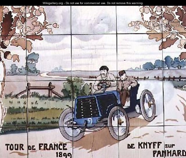 De Knyff driving a Panhard car in the Tour de France of 1899 - Ernest Montaut