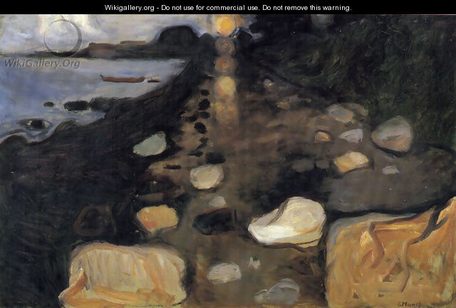Moonlight on the Shore - Edvard Munch