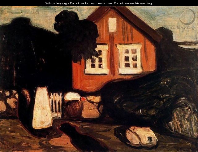 House in Moonlight - Edvard Munch
