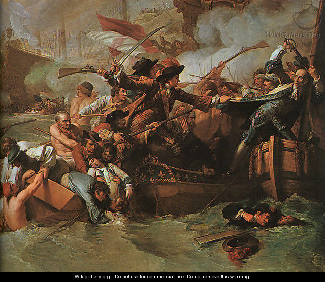 The Battle of La Hogue, detail - Benjamin West