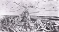 montagne de l'humanité avec le soleil de Zarathoustra 1910 - Edvard Munch