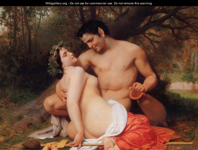 Faun and Bacchante - William-Adolphe Bouguereau Faun and Bacchante - William-Adolphe Bouguereau