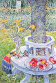 Flowers and fruit under the tree - Childe Hassam