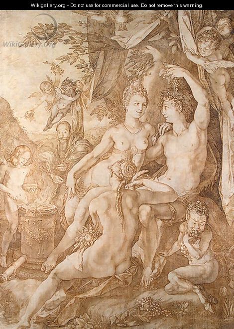 Bacchus, Venus and Ceres - Hendrick Goltzius