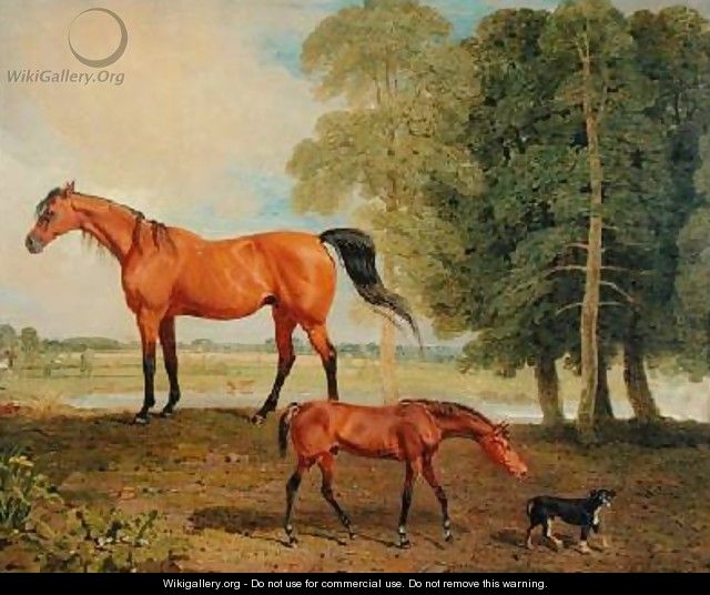 Broodmare with Foal and Terrier - Benjamin Marshall