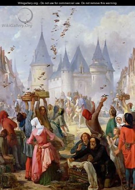 The Return of St Louis 1214-70 and Blanche of Castille 1188-1252 to Notre-Dame - Pierre Charles Marquis