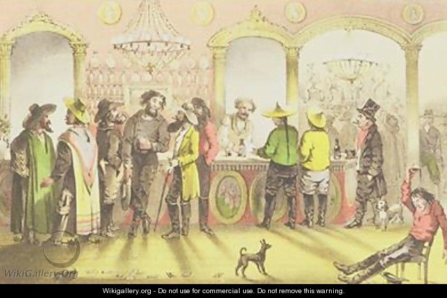 The Bar of a Gambling Saloon - (after) Marryat, Francis Samuel