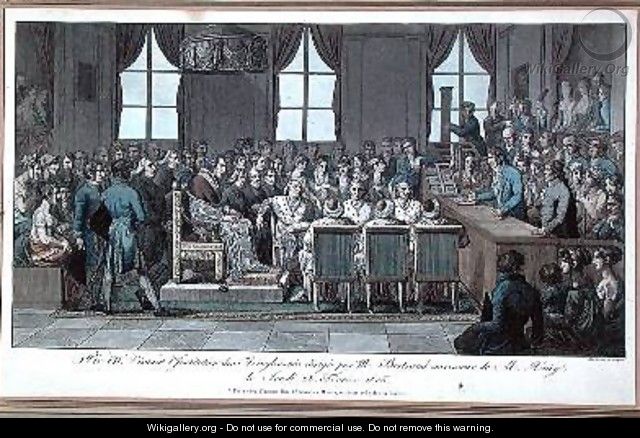 Pope Pius VII visiting lInstitution des Aveugles-nes in Paris - Marle