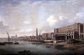 The Adelphi and the York Water Tower from the Thames 1775 - William Marlow