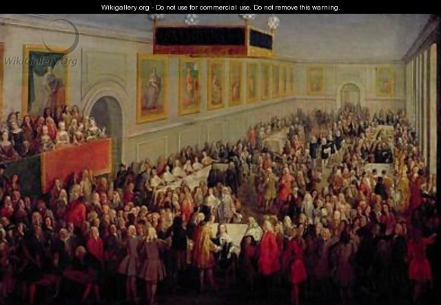 Feast given after the Coronation of Louis XV 1710-74 at the Palais Archiepiscopal in Rheims 25th October 1722 1722 - Pierre-Denis Martin