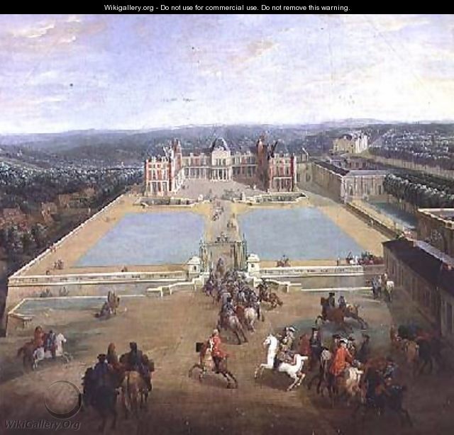The Chateau de Meudon from the side of the avenue 1722 - Pierre-Denis Martin