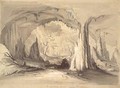 Burrangallong Cavern view from the entrance 1844 - Conrad Martens