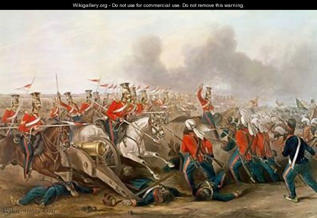 Charge of the 16th Queens Own Lancers at the battle of Aliwal 1846 - Henry Martens