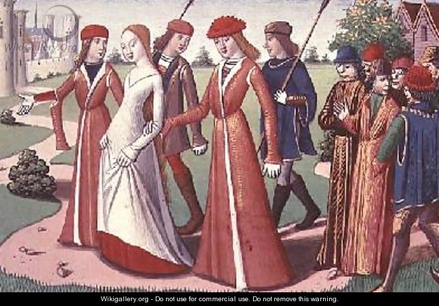 Joan of Arc 1412-31 being led to Charles VII 1403-61 from the Vigils of Charles VII - de Paris (known as Auvergne) Martial