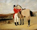 James Taylor Wray of the Bedale Hunt with his Dun Hunter - Anson A. Martin