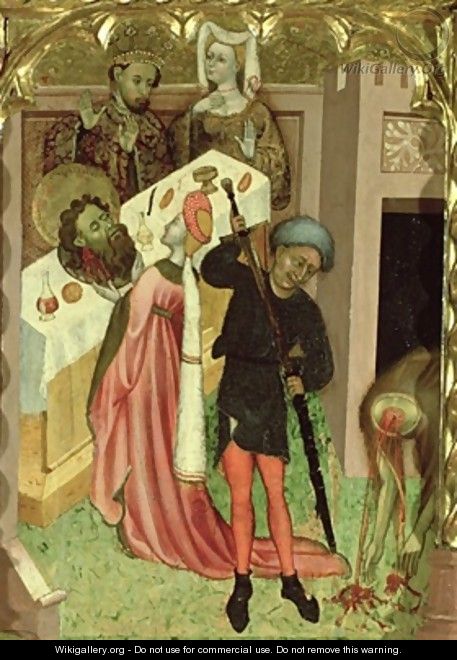 The Beheading of St John the Baptist and Salome Presenting his Head to Herod - Bernat (Bernardo) Martorell