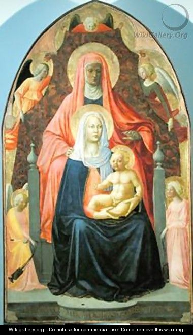 Madonna and Child with St Anne 1424-5 - T. & Masolino, T. Masaccio