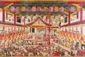 Interior of a kabuki theatre 1745 - Okumura Masanobu
