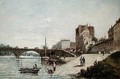 The Seine and the Port of Courbevoie - Gustave Mascart