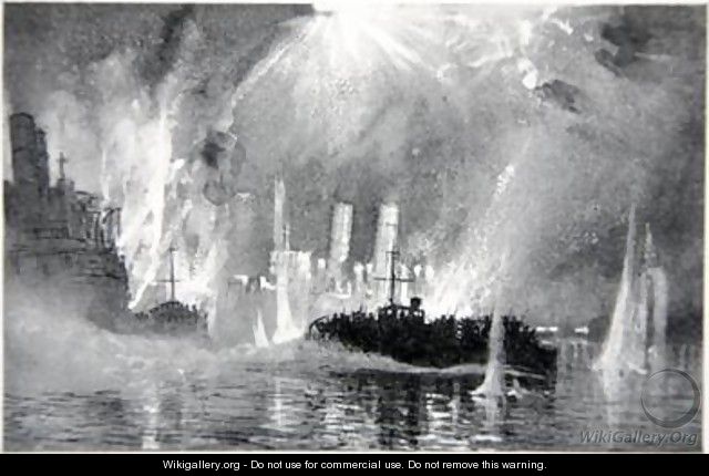 Motor Launches rescuing crews of the Blockships at Zeebrugge - (after) Maxwell, Donald