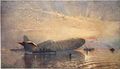 St George and the Dragon Zeppelin L15 in the Thames April 1916 - (after) Maxwell, Donald