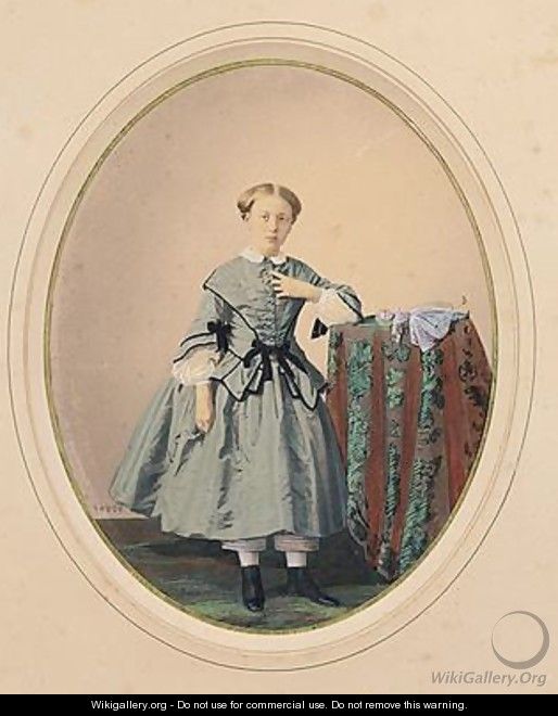 Portrait of Madeleine de Malaret one of the Petites Filles Modeles of the Countess de Segur - Freres Mayer