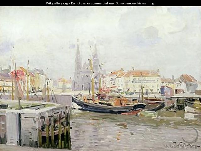 SS Petrus en Pauluskerk and the Vissers Quay in Ostend - Paul Mathieu
