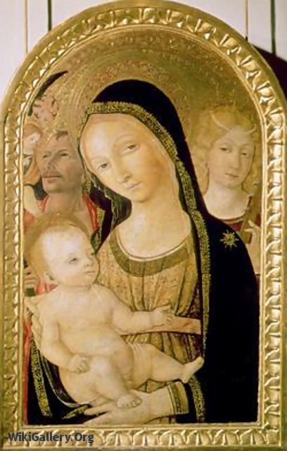Madonna and Child with SS Catherine and Christopher 1470 - di Giovanni di Bartolo Matteo
