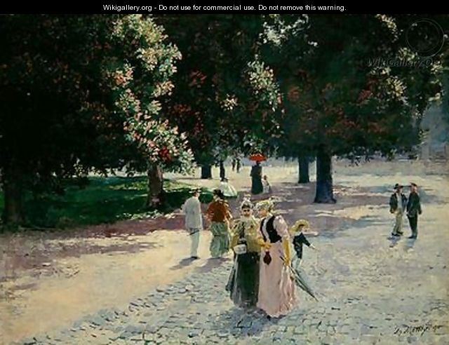 At the Edge of the Park 1894 - Theodor Matthei