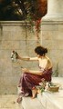 Wreath Maker on a Marble Step 1897 - Theodor Matthei