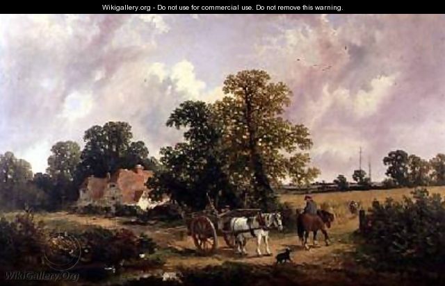 Essex landscape with Horse and Cart - James Edwin Meadows