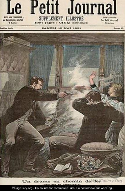 Drama on the Railways The Montmoreau Affair from Le Petit Journal 16th May 1891 - Fortune Louis Meaulle