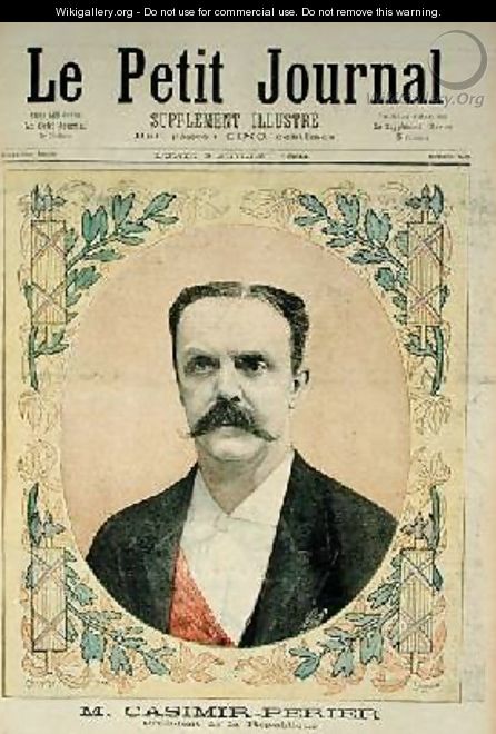 Monsieur Jean Casimir-Perier 1847-1907 from Le Petit Journal 9th July 1894 - Fortune Louis Meaulle