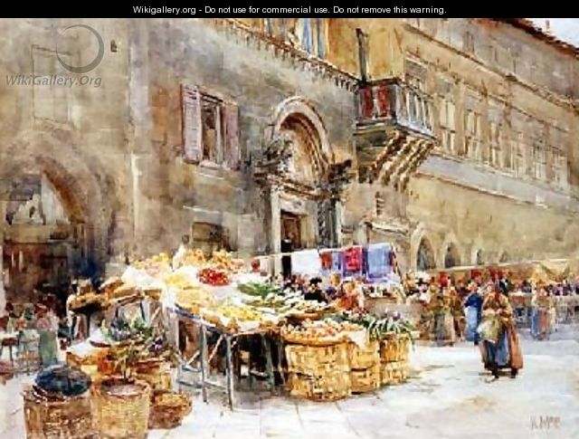 Before the house of the Captain of the People Perugia 1906 - Katharine McCracken