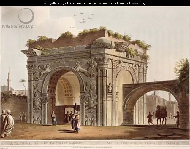 A Triumphal Arch of Tripoli in Barbary plate 24 from Views in the Ottoman Empire - Luigi Mayer