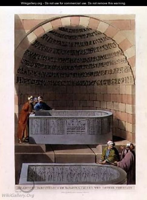 An Ancient Sarcophagus of Basaltes called the Lovers Fountain - Luigi Mayer