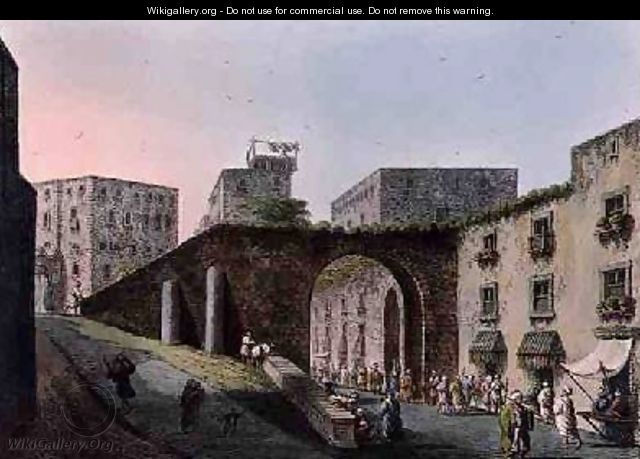 Entrance to the Market in Jerusalem from Views in the Ottoman Dominions 1810 - Luigi Mayer