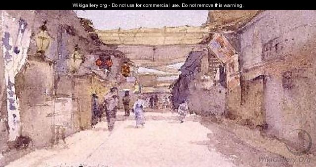 Japanese Street Scene - Mortimer Ludington Menpes