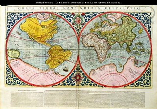 Map of the World from the Atlas sive cosmographicae 2 - Gerard Mercator