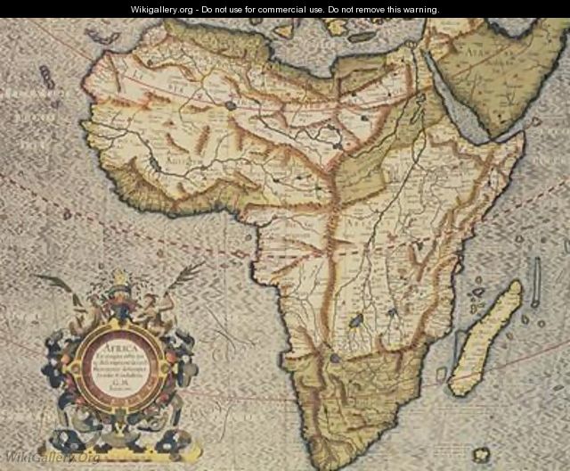Map of Africa by Gerard Mercator 1512-94 - Gerard Mercator