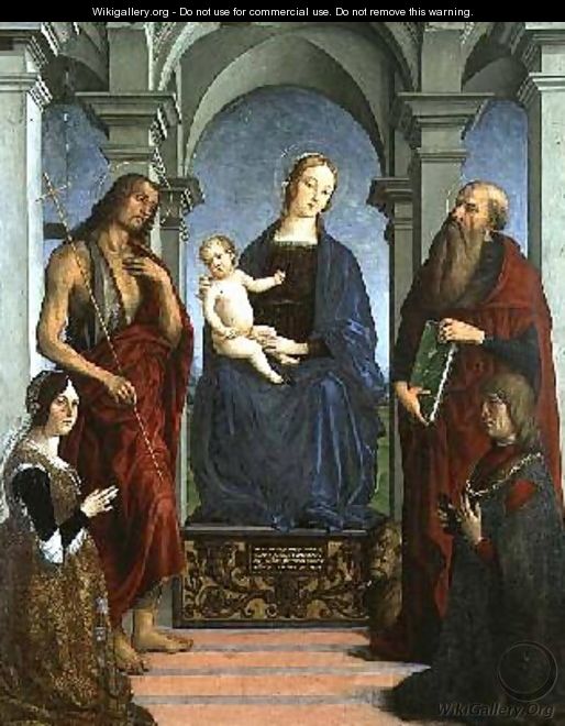 Madonna and Child with St Jerome and St John the Baptist and Donors - Marco Meloni