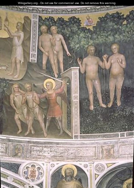 The Original Sin and the Expulsion from Paradise 1360-70 - Giusto di Giovanni de
