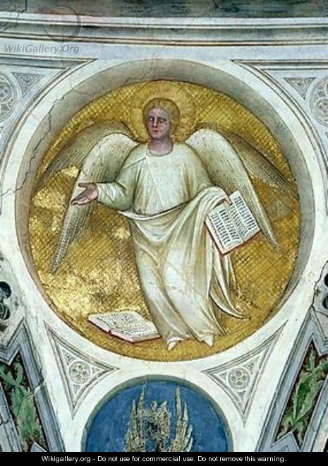 Angel in an oculus 1360-70 - Giusto di Giovanni de