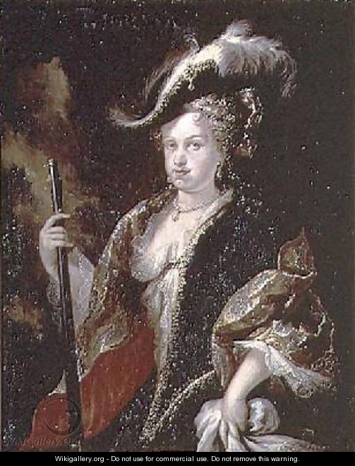 Portrait of Maria Luisa Gabriela of Savoy 1688-1714 first wife of Philip V - Miguel Jacinto Melendez