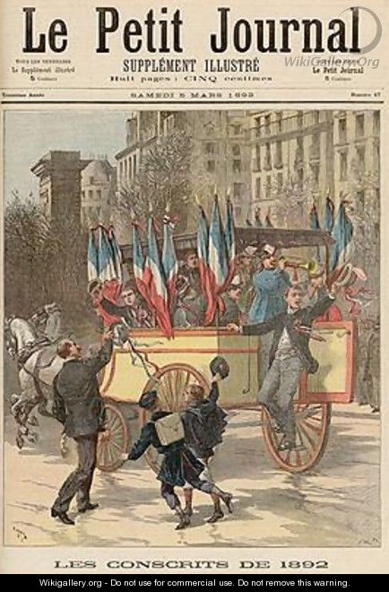 The Conscripts of 1892 from Le Petit Journal 5th March 1892 - Fortune Louis Meaulle